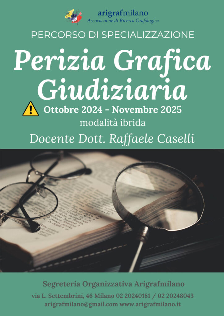 Perizia grafica giudiziaria 2024 2024 arigrafmilano